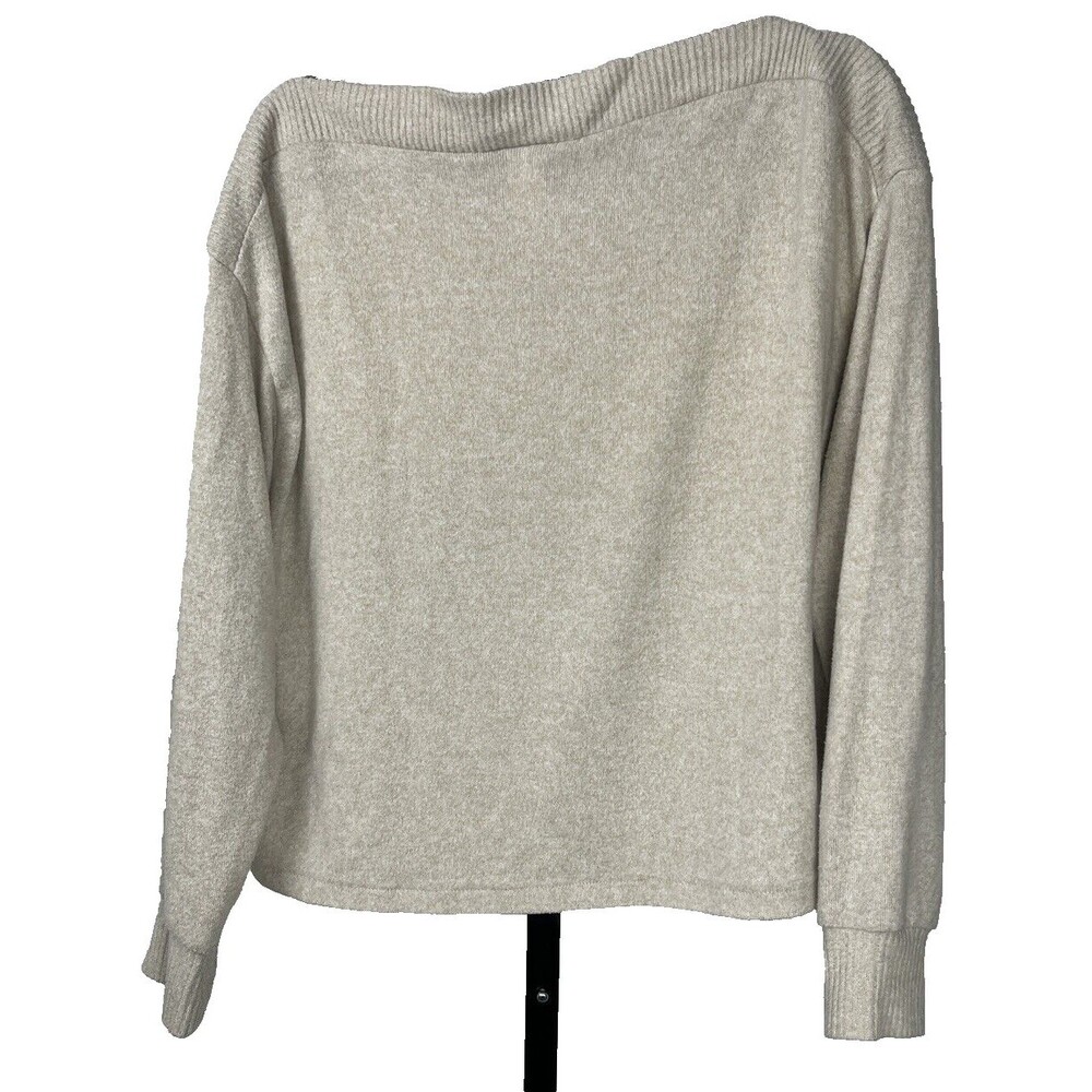 H&Mβ Sweater Long Sleeve Pullover Comfy Beige Women Medium Minimalist Cottage